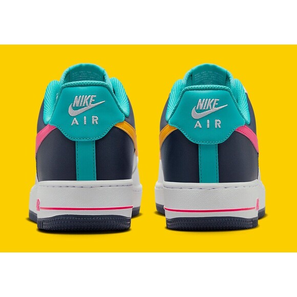 Nike Air Force 1 '07 Shoes White Thunder Blue Pink HF4849-100 Men's Sizes NEW - Picture 4 of 7